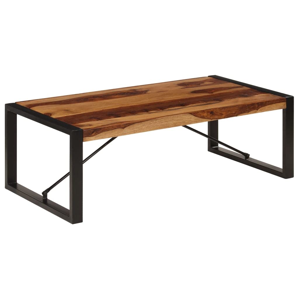 Brown Solid Sheesham Wood Rectangular Coffee Table X2552