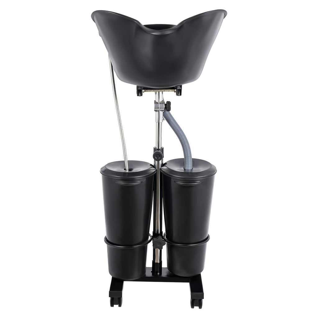 Portable Shampoo Bowl Electric Pump 2 Buckets Height Adjustable Q27861