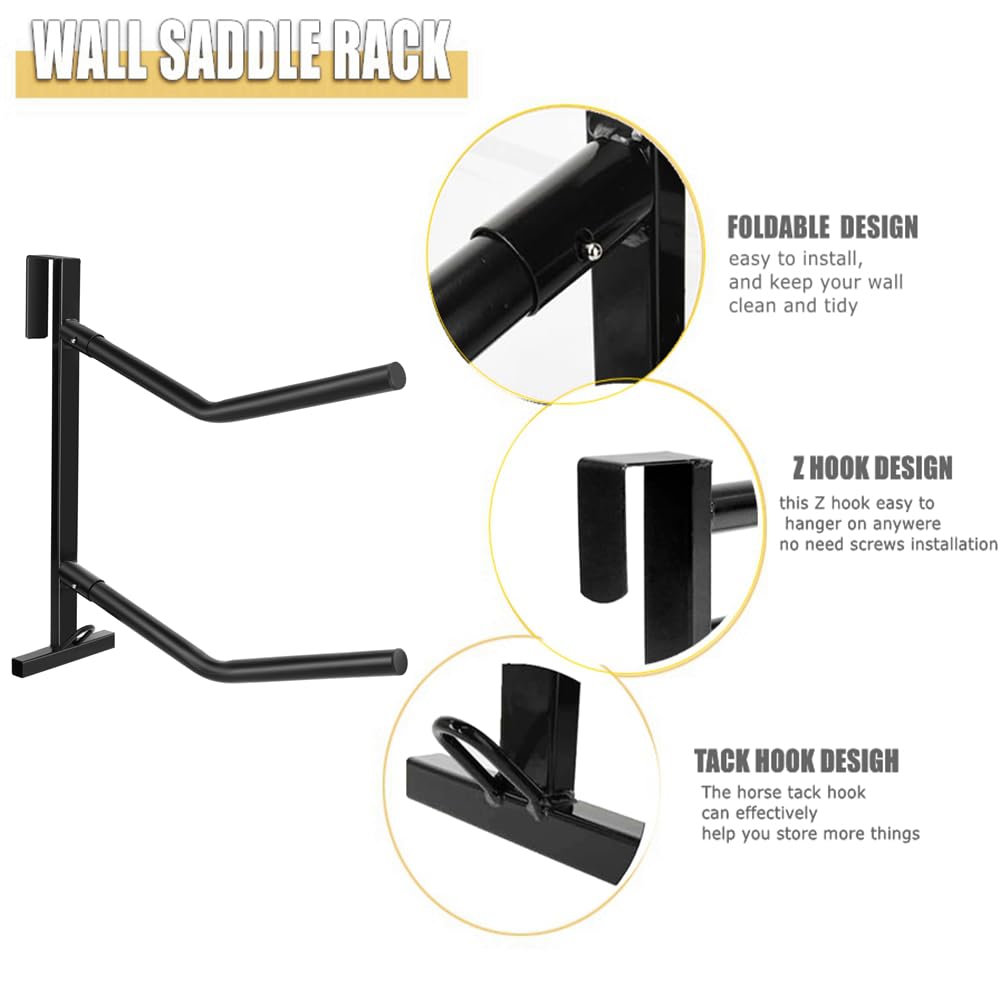 2 Pack Heavy Duty Portable Saddle Rack T9919