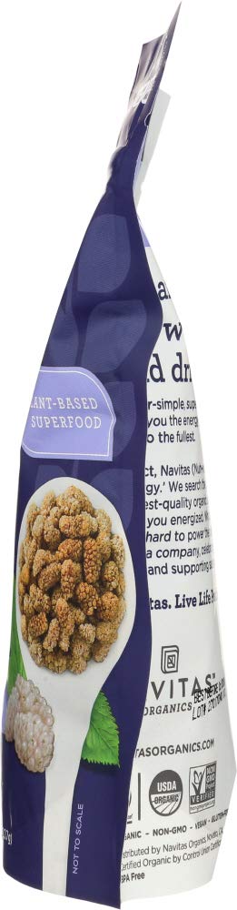Organic Sun-Dried White Mulberries 8 oz Pack of 2 G4186