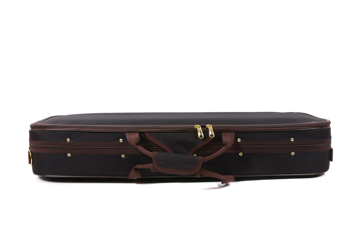 Oblong 4/4 Full Size Wooden Hard Shell Violin Case with Nylon Raincoat Q83108
