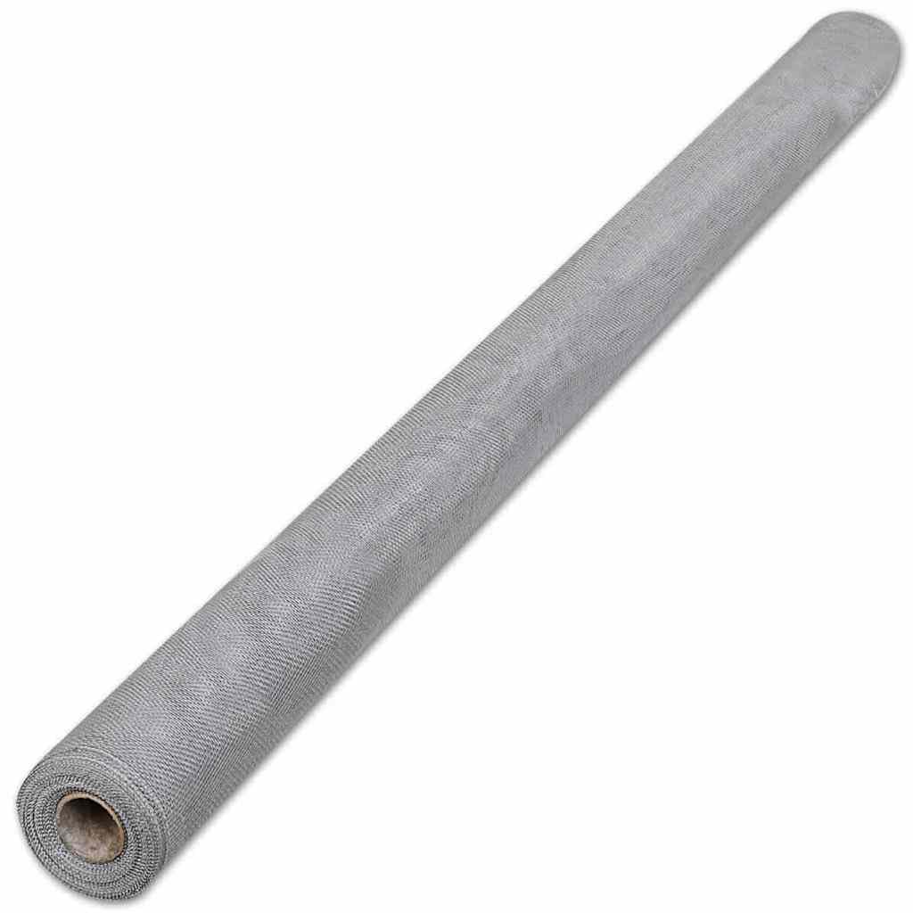 Aluminum Mesh Screen 39.4"x196.9" Silver S3654