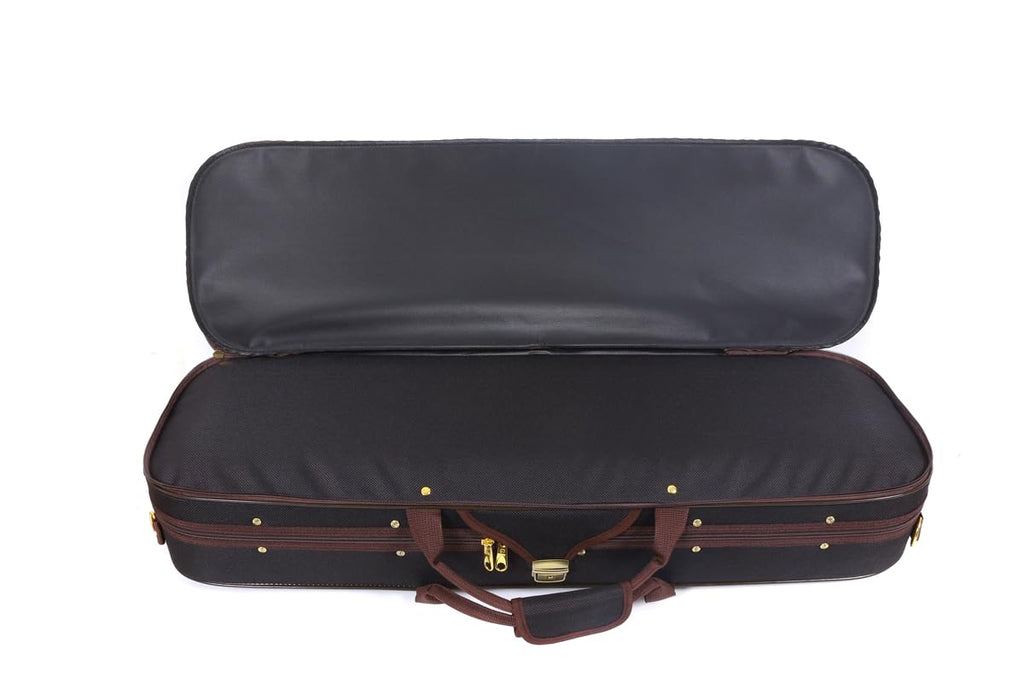 Oblong 4/4 Full Size Wooden Hard Shell Violin Case with Nylon Raincoat Q83108