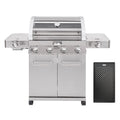 4-Burner Propane Gas Grill Stainless Steel with Side Burners U655