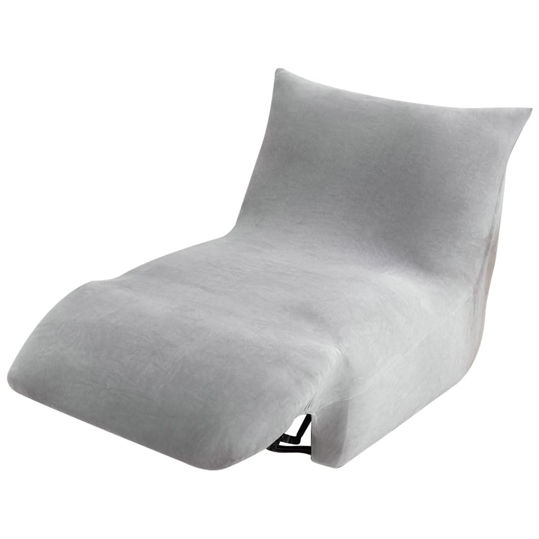 Light Gray Velvet Oversized Recliner Chair Cover F7252
