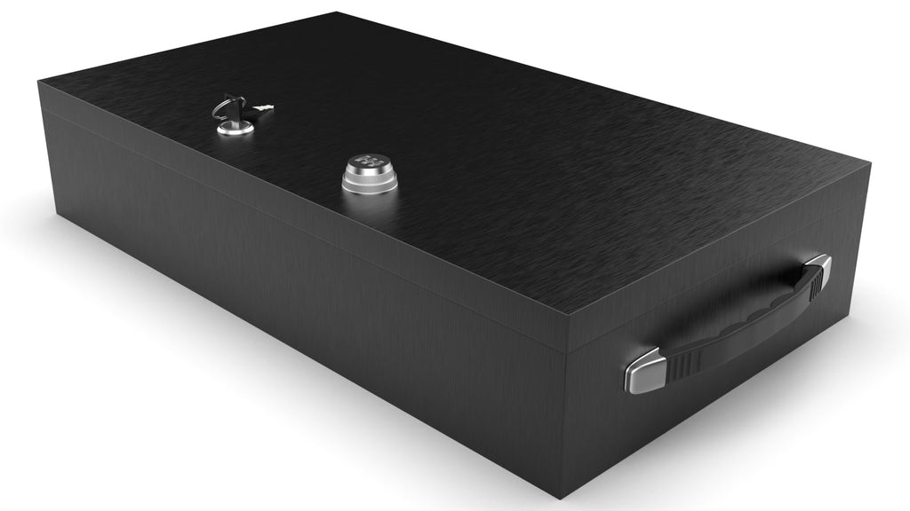 Fire Retardant Steel Security Chest with Dual Combination and Key Lock, 0.43 Cubic Ft E60773