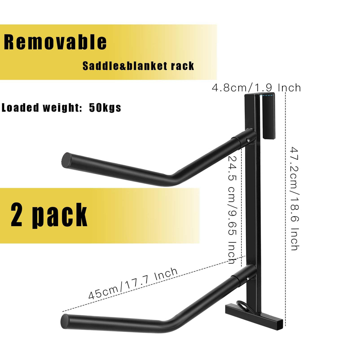 2 Pack Heavy Duty Portable Saddle Rack T9919