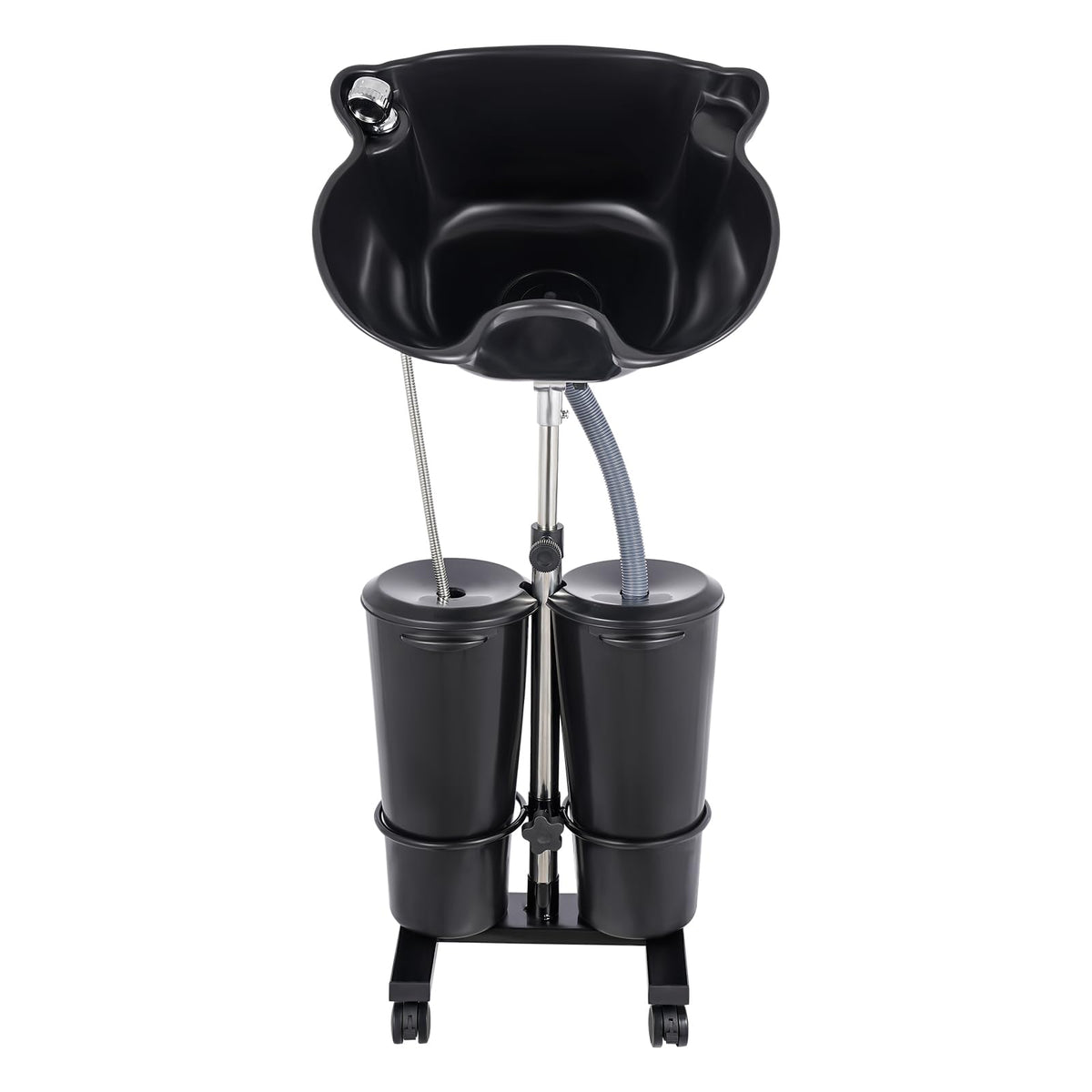 Portable Shampoo Bowl Electric Pump 2 Buckets Height Adjustable Q27861