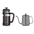 French Press and Gooseneck Pour Over Coffee Kettle 12 oz Stainless Steel Z6442