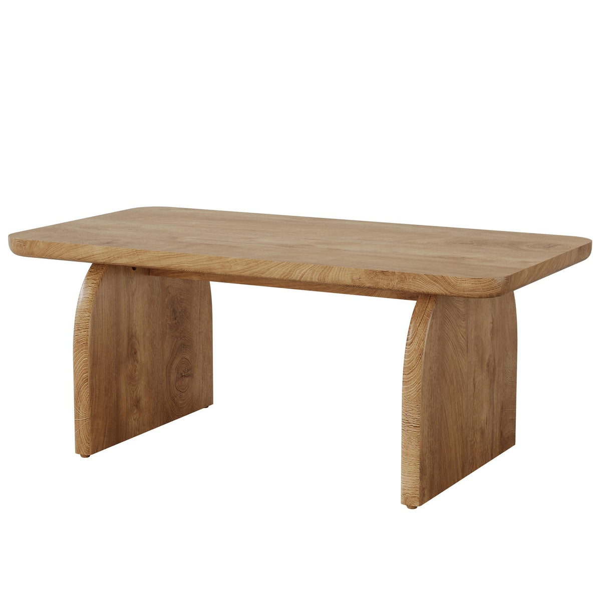 47-Inch Natural Brown Wood Coffee Table C816