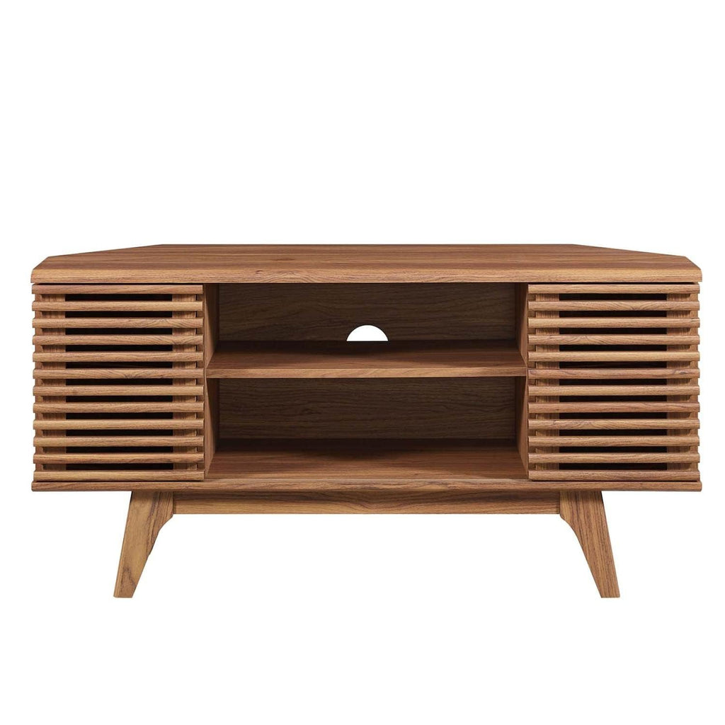 Mid-Century Modern Corner Media TV Stand G5958