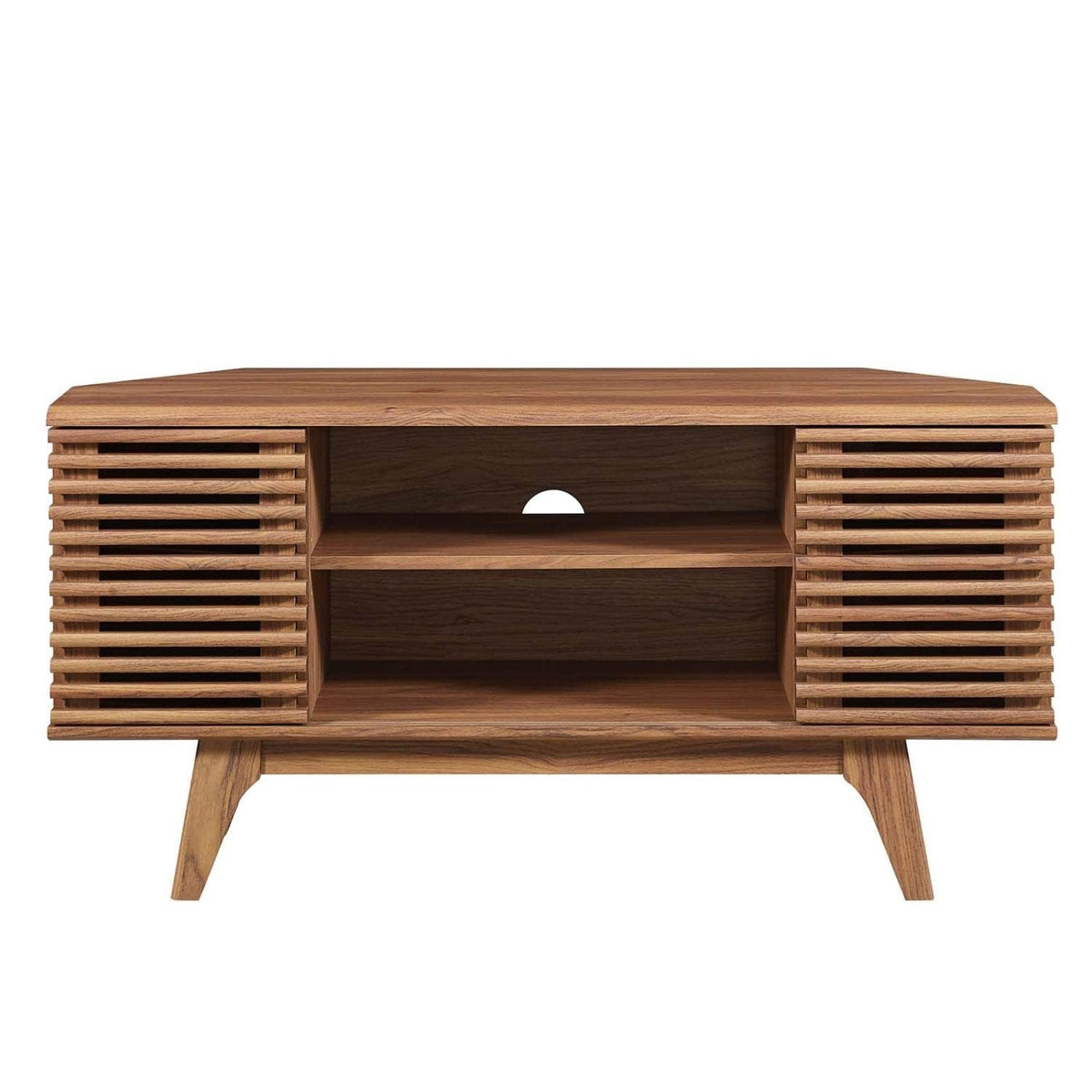 Mid-Century Modern Corner Media TV Stand G5958