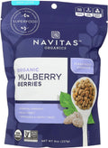 Organic Sun-Dried White Mulberries 8 oz Pack of 2 G4186