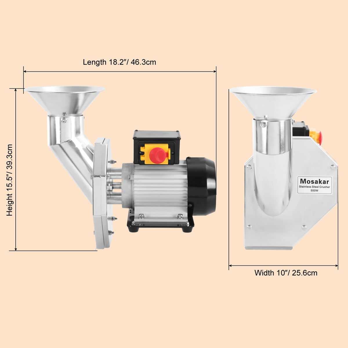 Tabletop Fruit Crusher Stainless Steel Blade O669