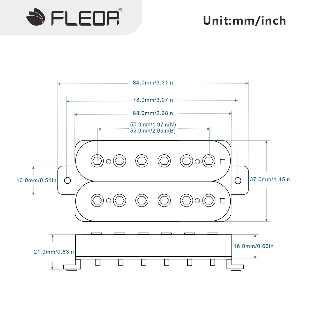 Ceramic Double Coil Humbucker Pickup Set U409396