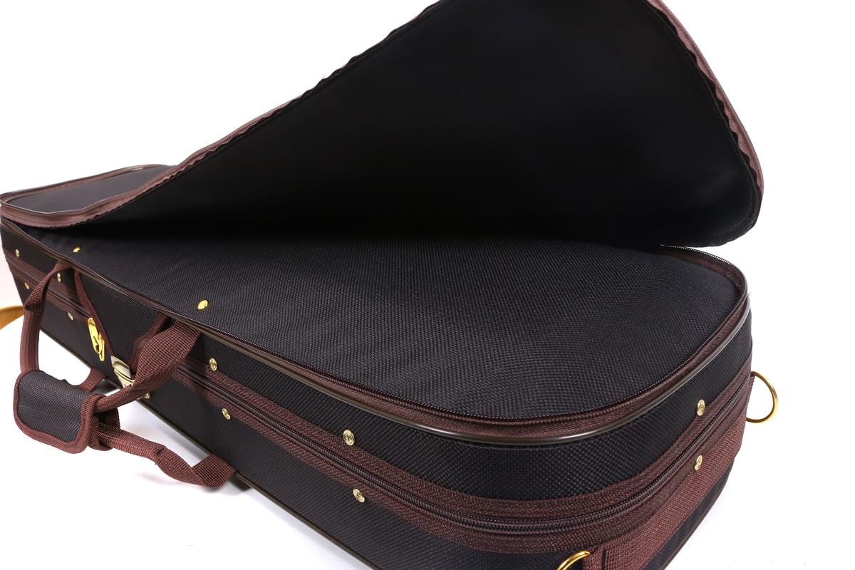 Oblong 4/4 Full Size Wooden Hard Shell Violin Case with Nylon Raincoat Q83108