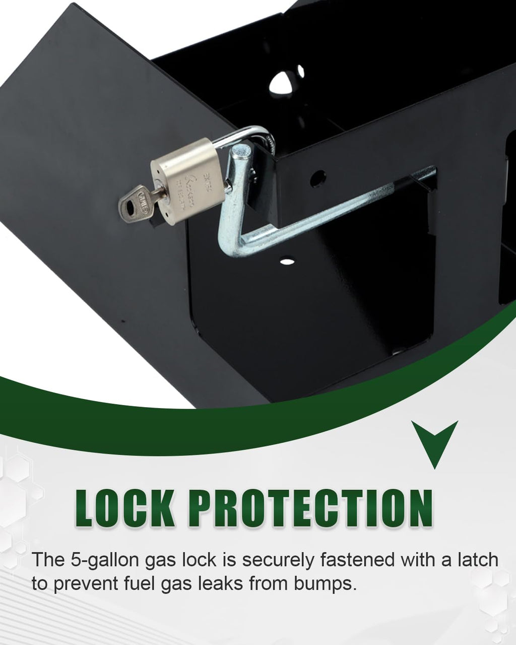 5 Gallon Fuel Gas Can Rack Holder with Lock H946773