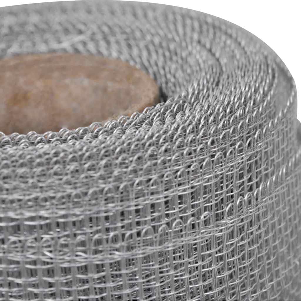 Aluminum Mesh Screen 39.4"x196.9" Silver S3654