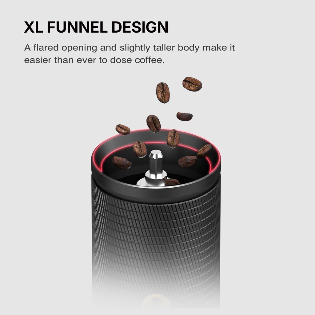 Manual Coffee Grinder with Conical Burr, Portable Hand Coffee Mill, Black J85275
