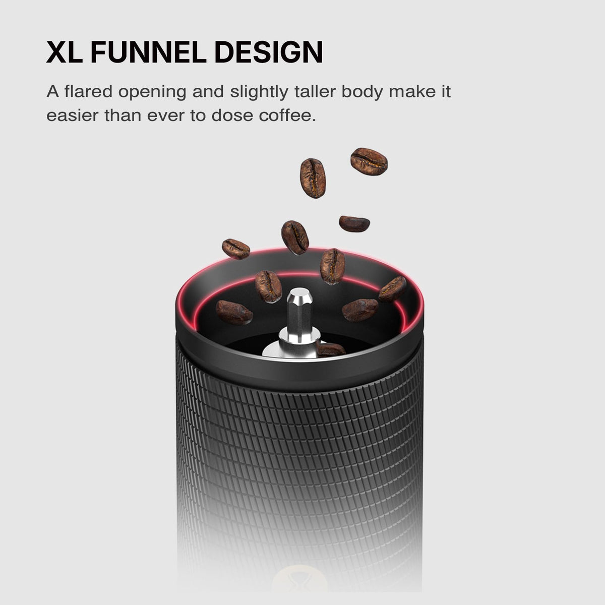 Manual Coffee Grinder with Conical Burr, Portable Hand Coffee Mill, Black J85275