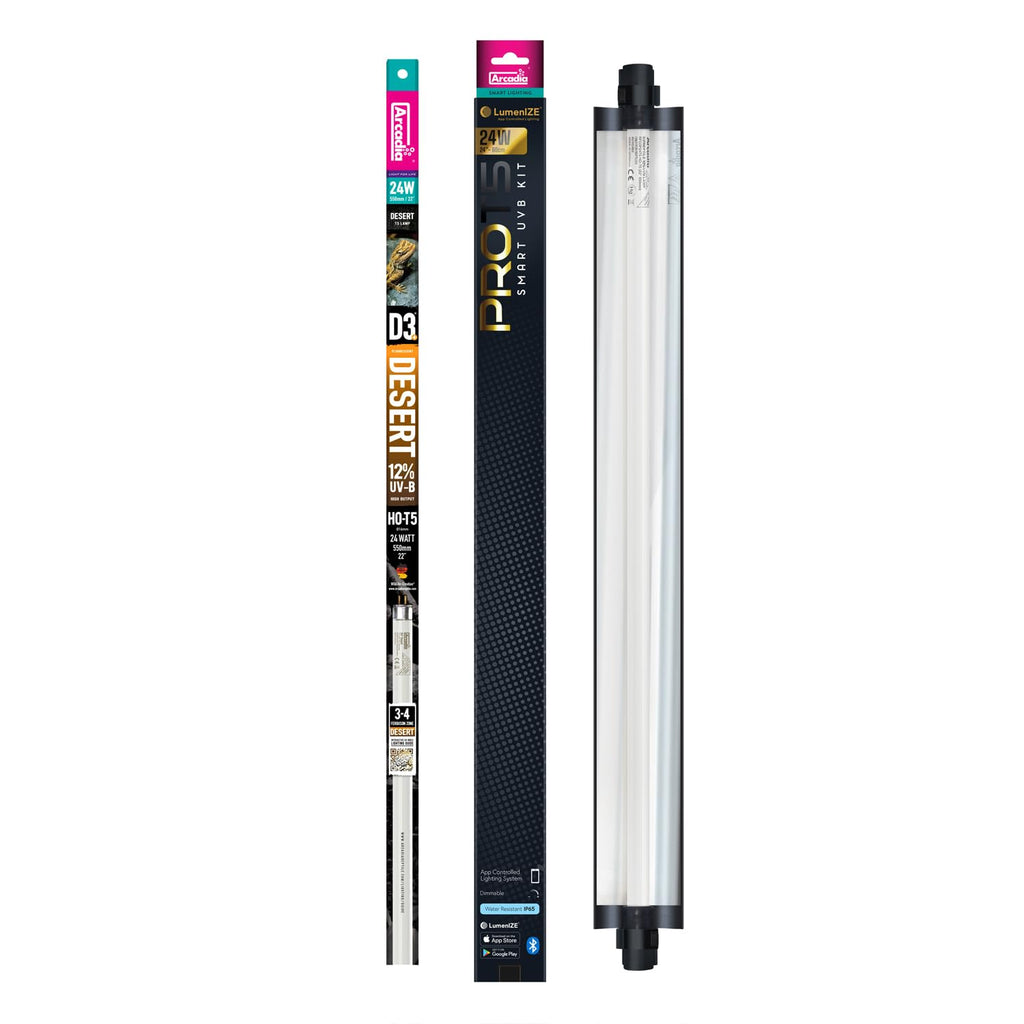 24" 24 Watts 12% UVB Reptile Light Fixture Kit F652