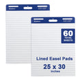 Lined Sticky Easel Pad, 25 x 30 Inches, 30 Sheets/Pad, 2 Pads/Pack P45644