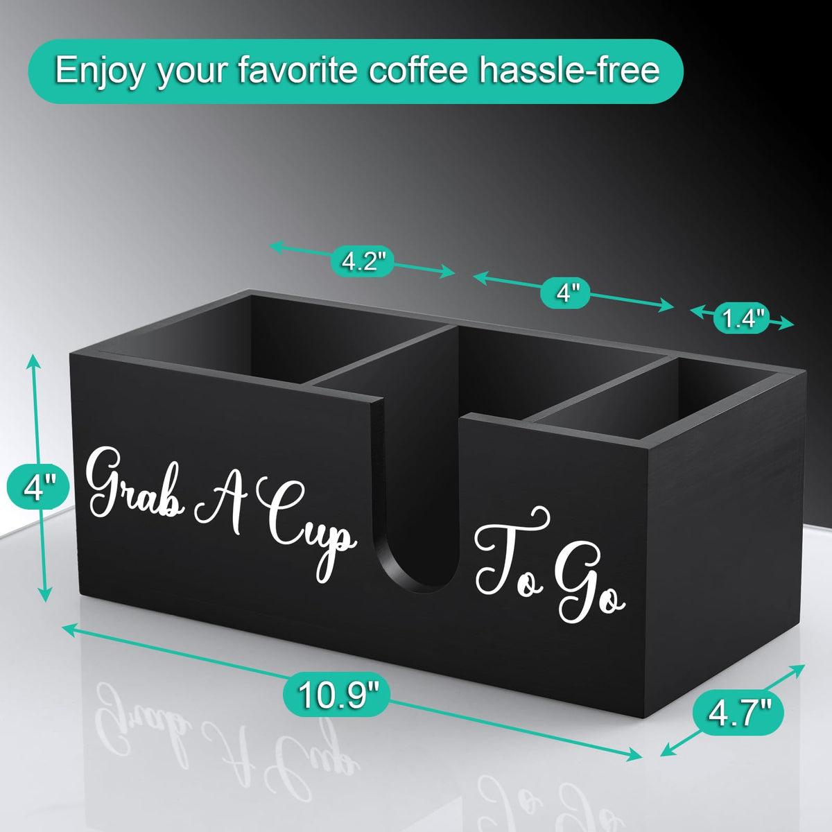 Wood Coffee Cup Holder for Countertop M883242