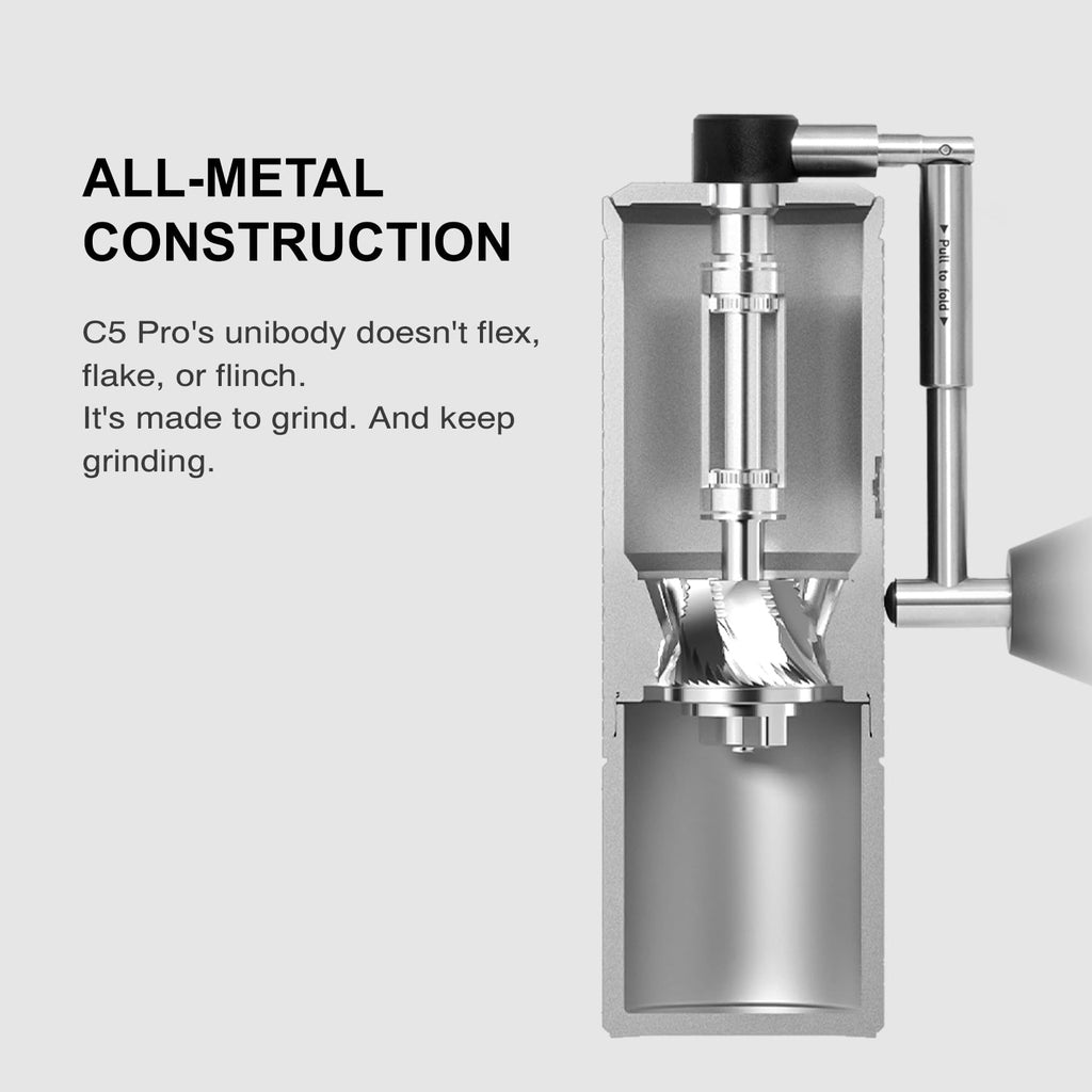 Manual Coffee Grinder with Conical Burr, Portable Hand Coffee Mill, Black J85275
