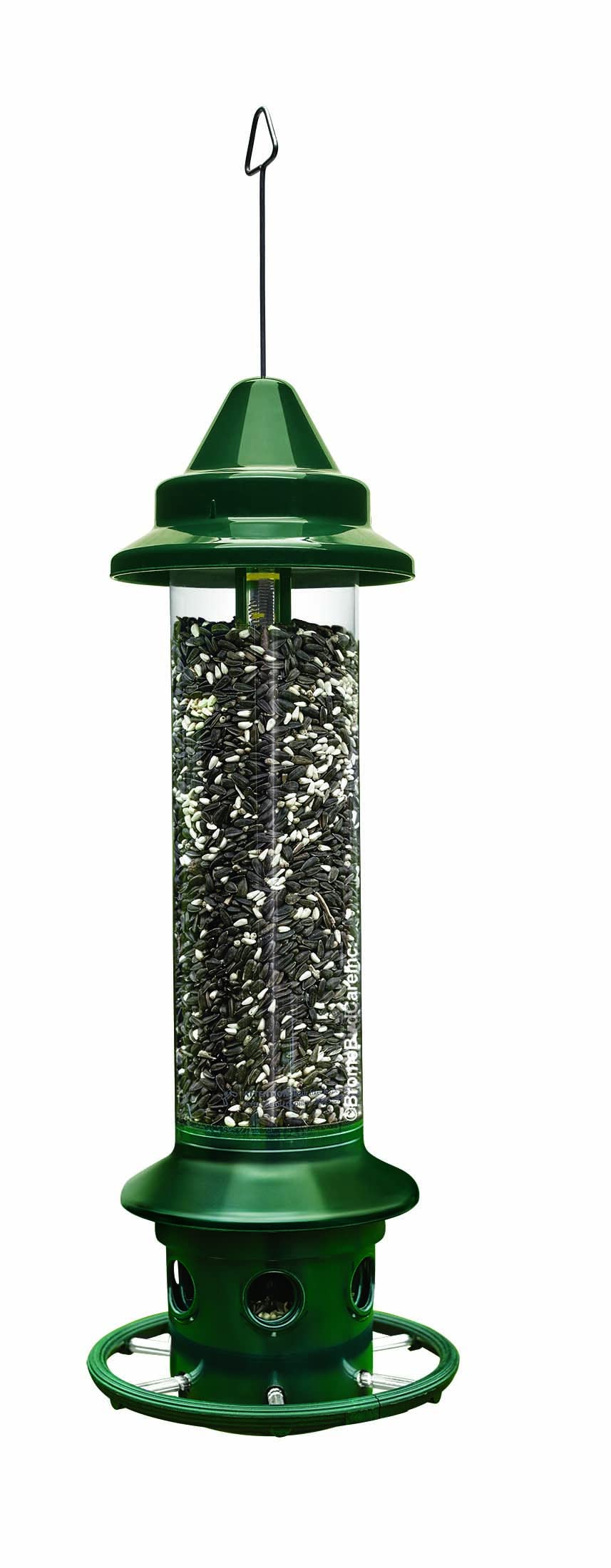 Green Squirrel-Proof Bird Feeder and 20-Pound Bag Wild Bird Food Y29031