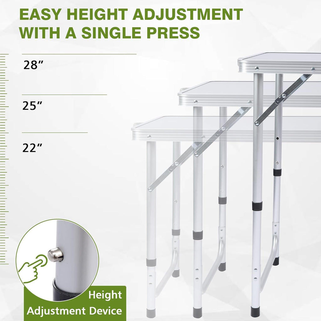 Camping Table with Storage Gray X81385