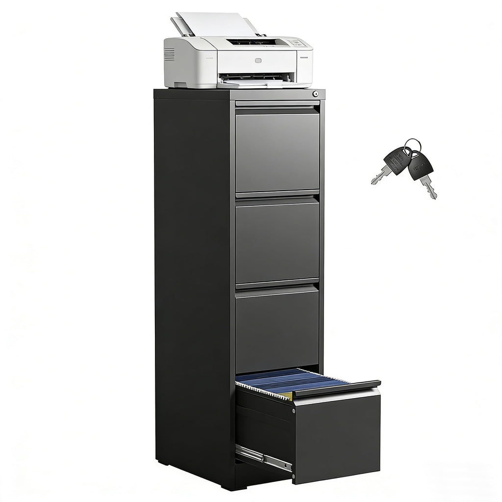 4 Drawer Metal File Cabinet with Lock U6288