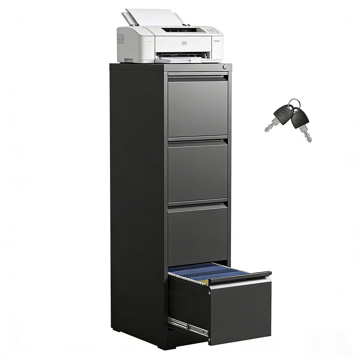4 Drawer Metal File Cabinet with Lock U6288