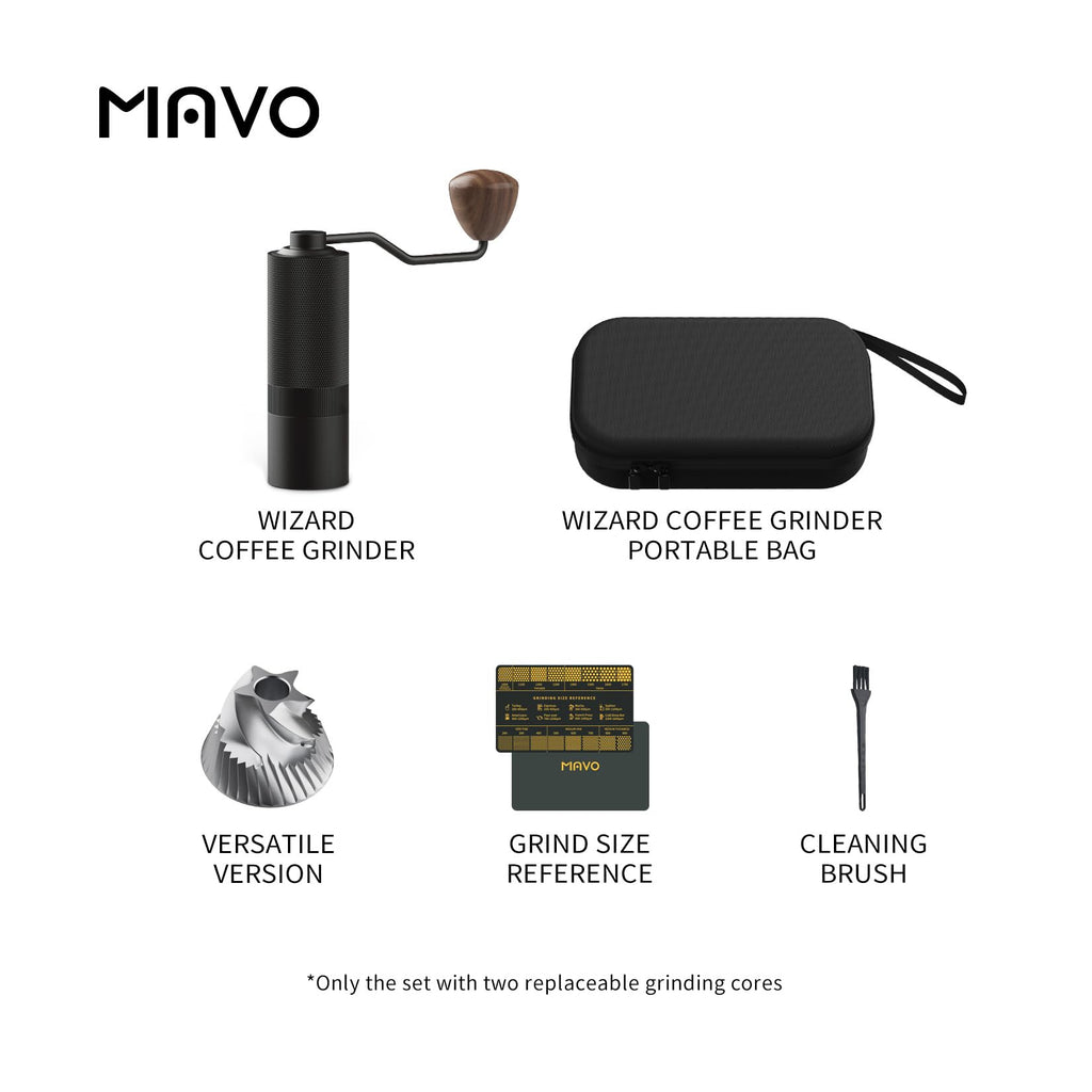 Manual Coffee Grinder 25g Stainless Steel Conical Burr Black M59557