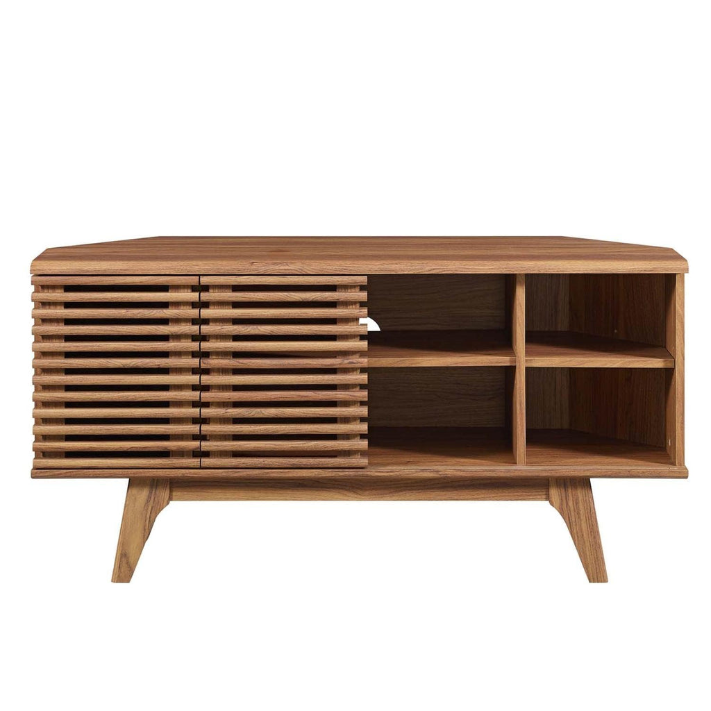 Mid-Century Modern Corner Media TV Stand G5958