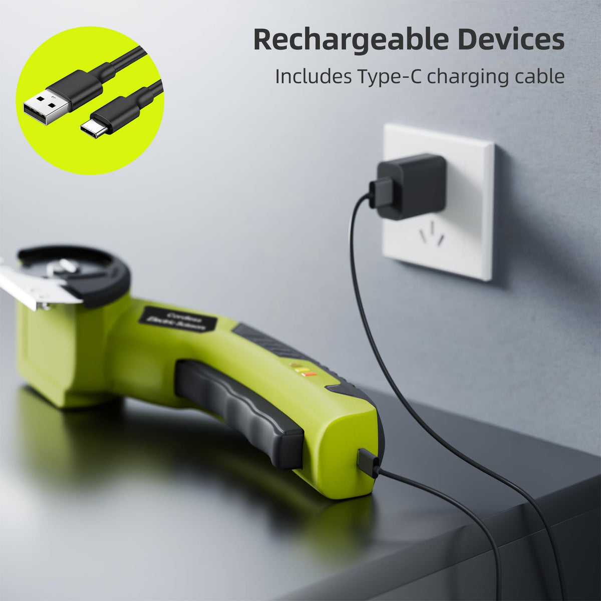 Cordless Electric Cutter with 2 Rotary Blades V3049