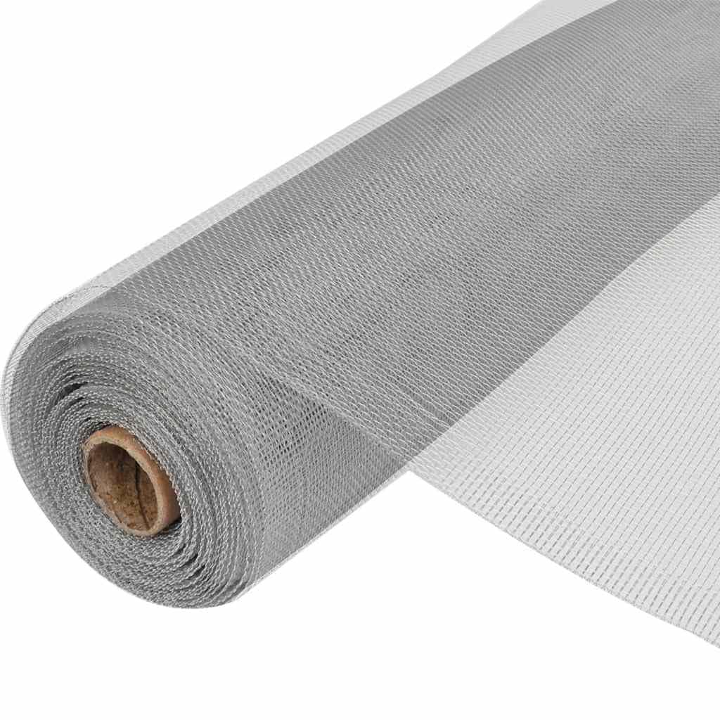 Aluminum Mesh Screen 39.4"x196.9" Silver S3654