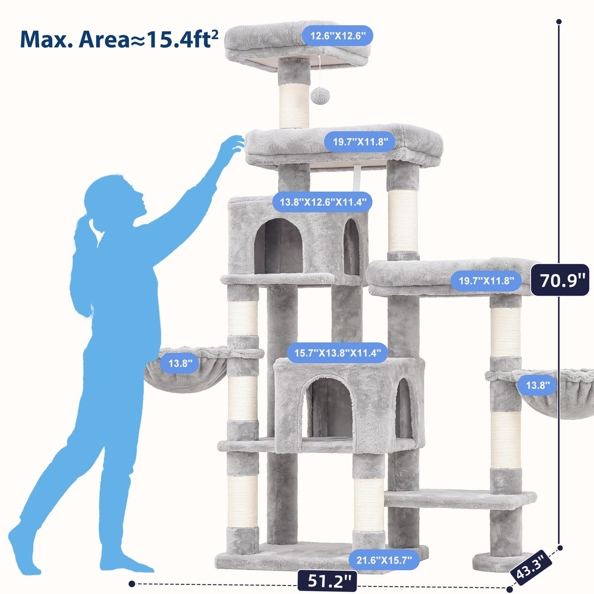 Cat Tree Tower with 3 Platforms S1685
