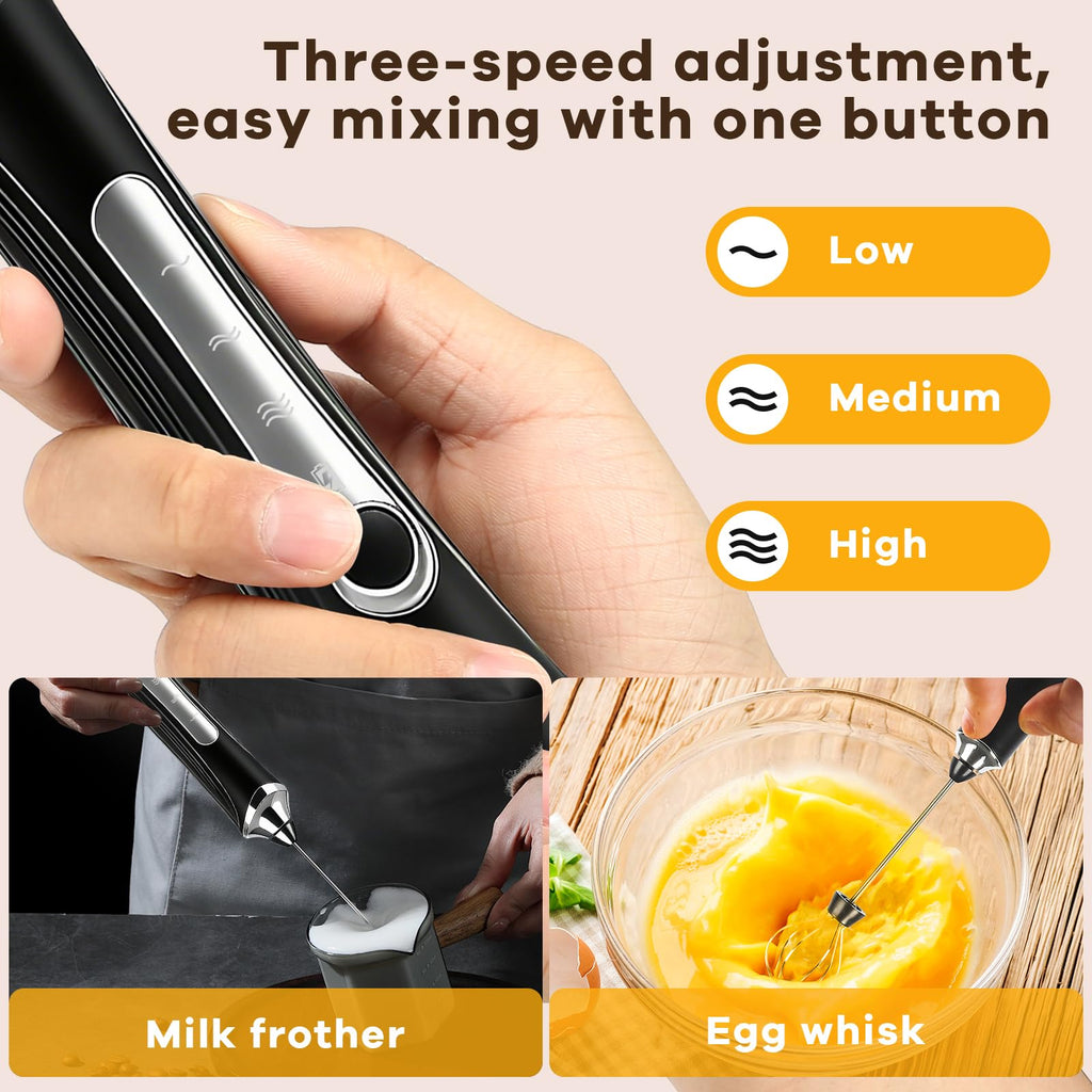 Handheld Rechargeable Milk Frother with Stand K19052