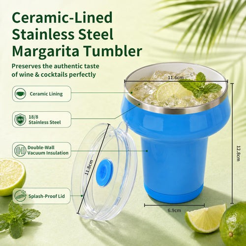16oz Insulated Tumbler with Lid & Straws M40592