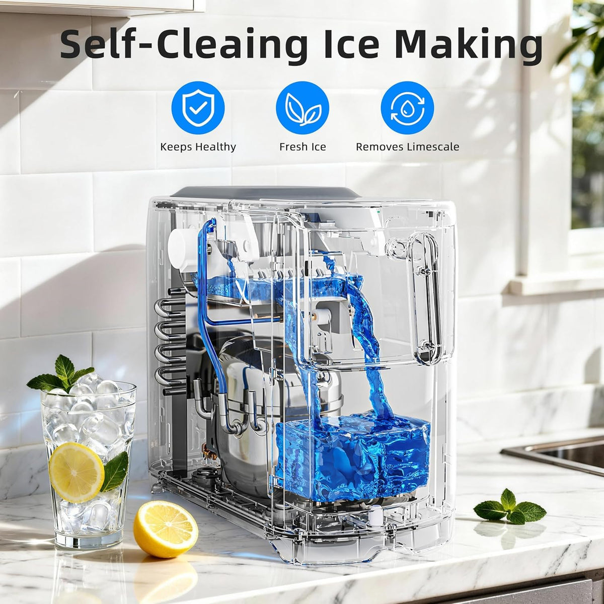 Black Countertop Ice Maker Machine V34231