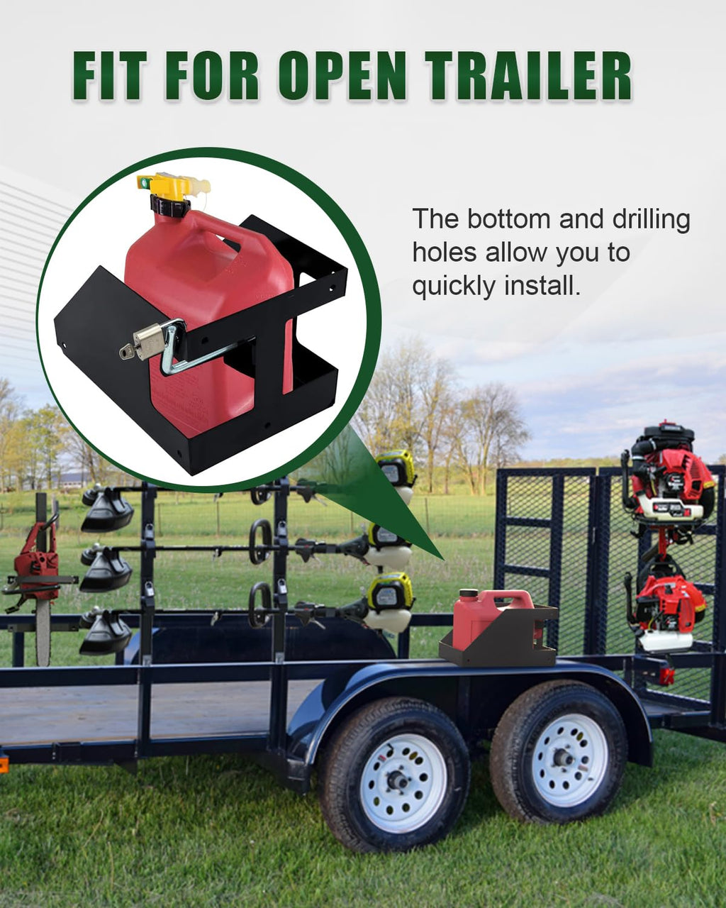 5 Gallon Fuel Gas Can Rack Holder with Lock H946773
