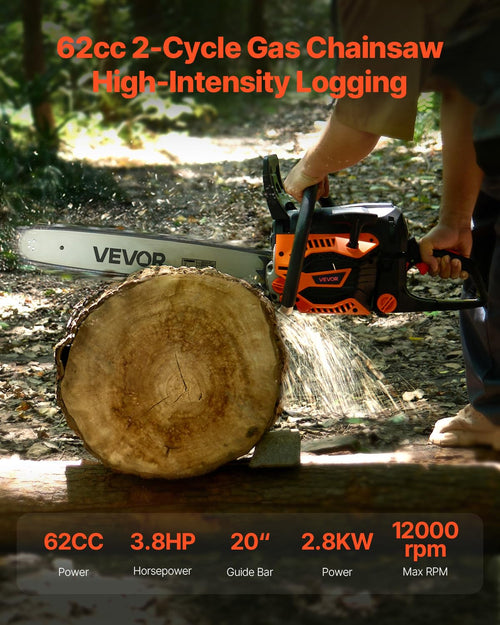 20 Inch 62CC Gas Powered Chainsaw N295