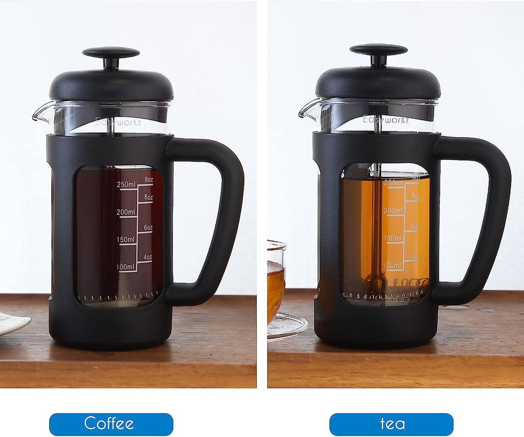 French Press and Gooseneck Pour Over Coffee Kettle 12 oz Stainless Steel Z6442