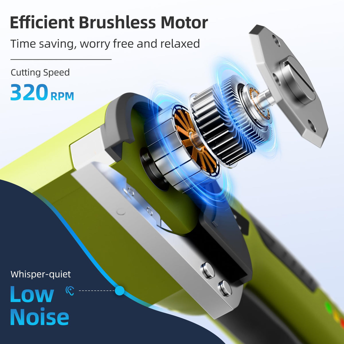 Cordless Electric Cutter with 2 Rotary Blades V3049