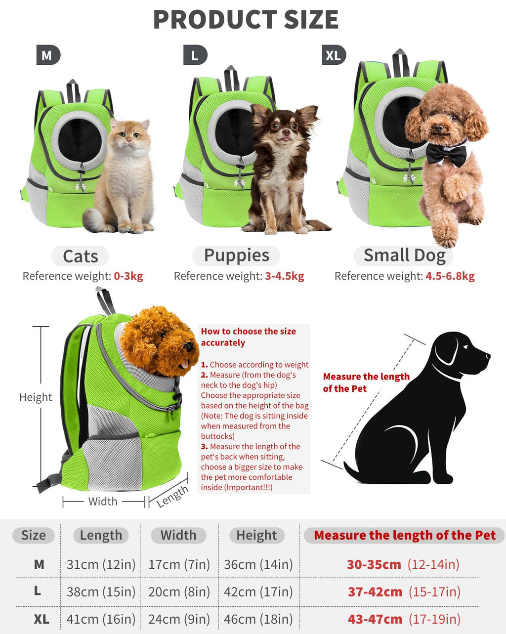 Dog Backpack Carrier Cat Carrier Pet Travel Backpack K812590