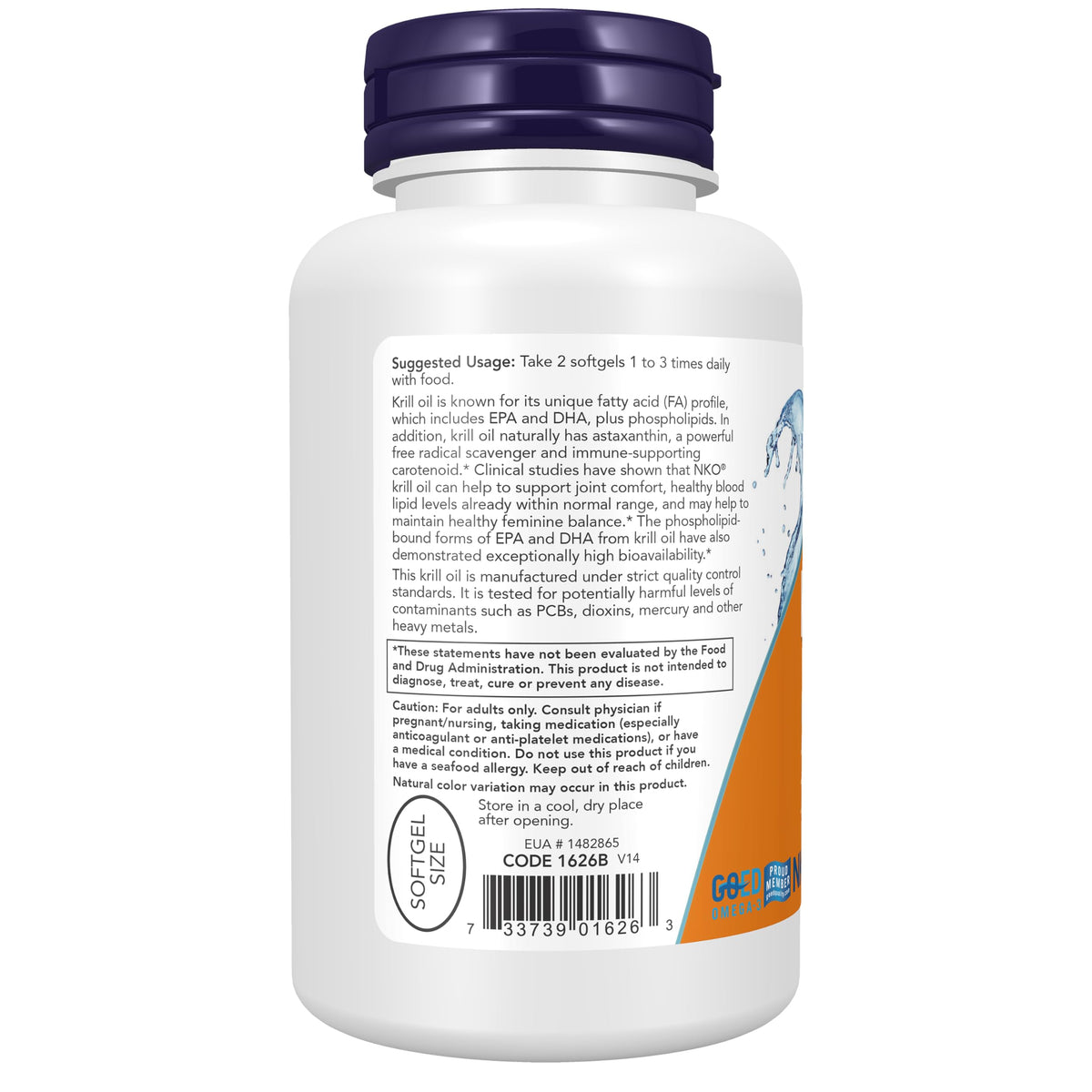 Krill Oil 500 mg Omega-3 120 Softgels K26676
