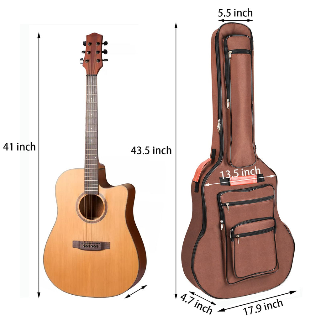 40 41 42 Inches 6 Pockets Waterproof Oxford Cloth Guitar Bag O234