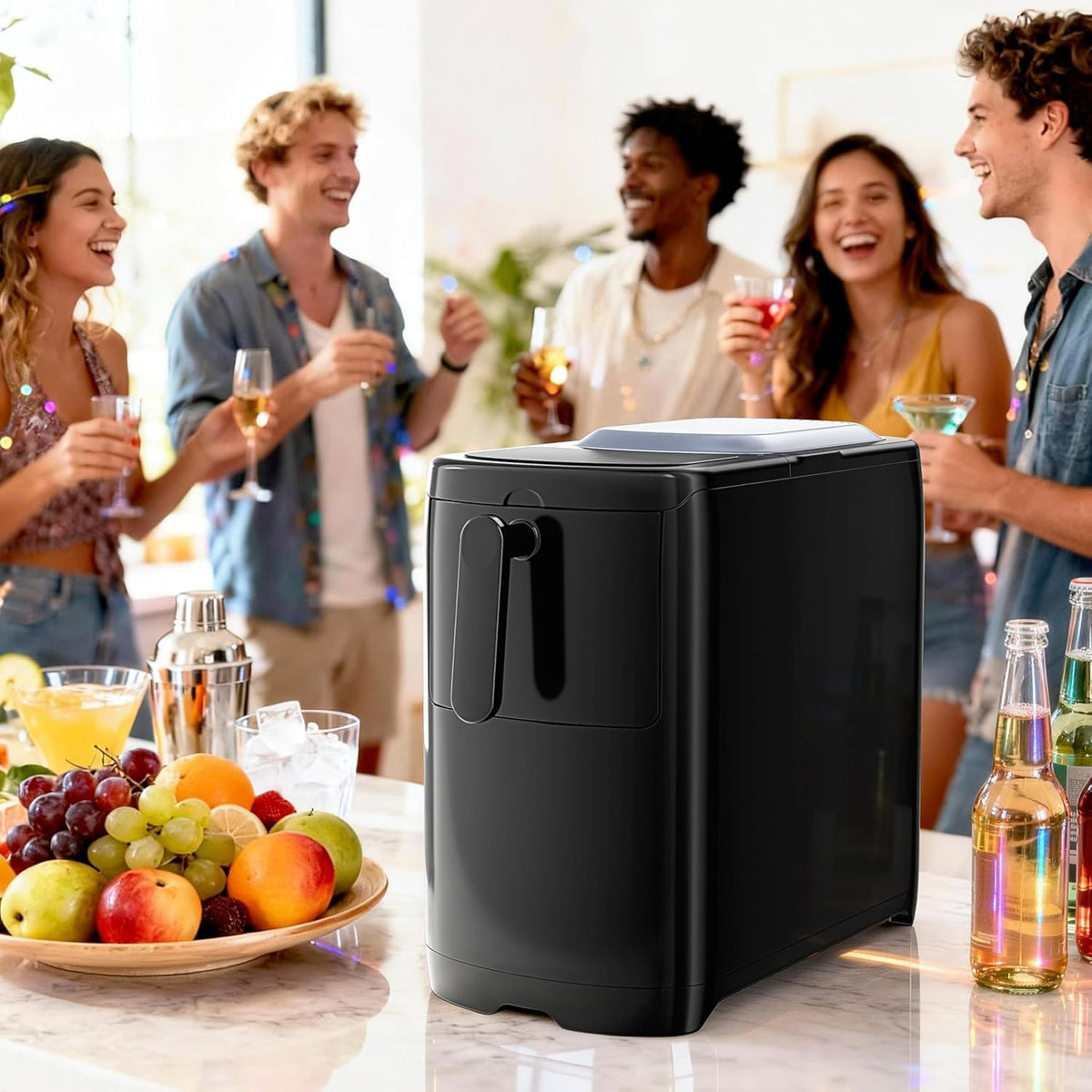 Black Countertop Ice Maker Machine V34231