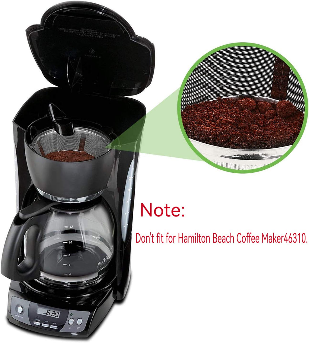 Stainless Steel Reusable Coffee Filters 8 12 Cup Pack of 2 W417