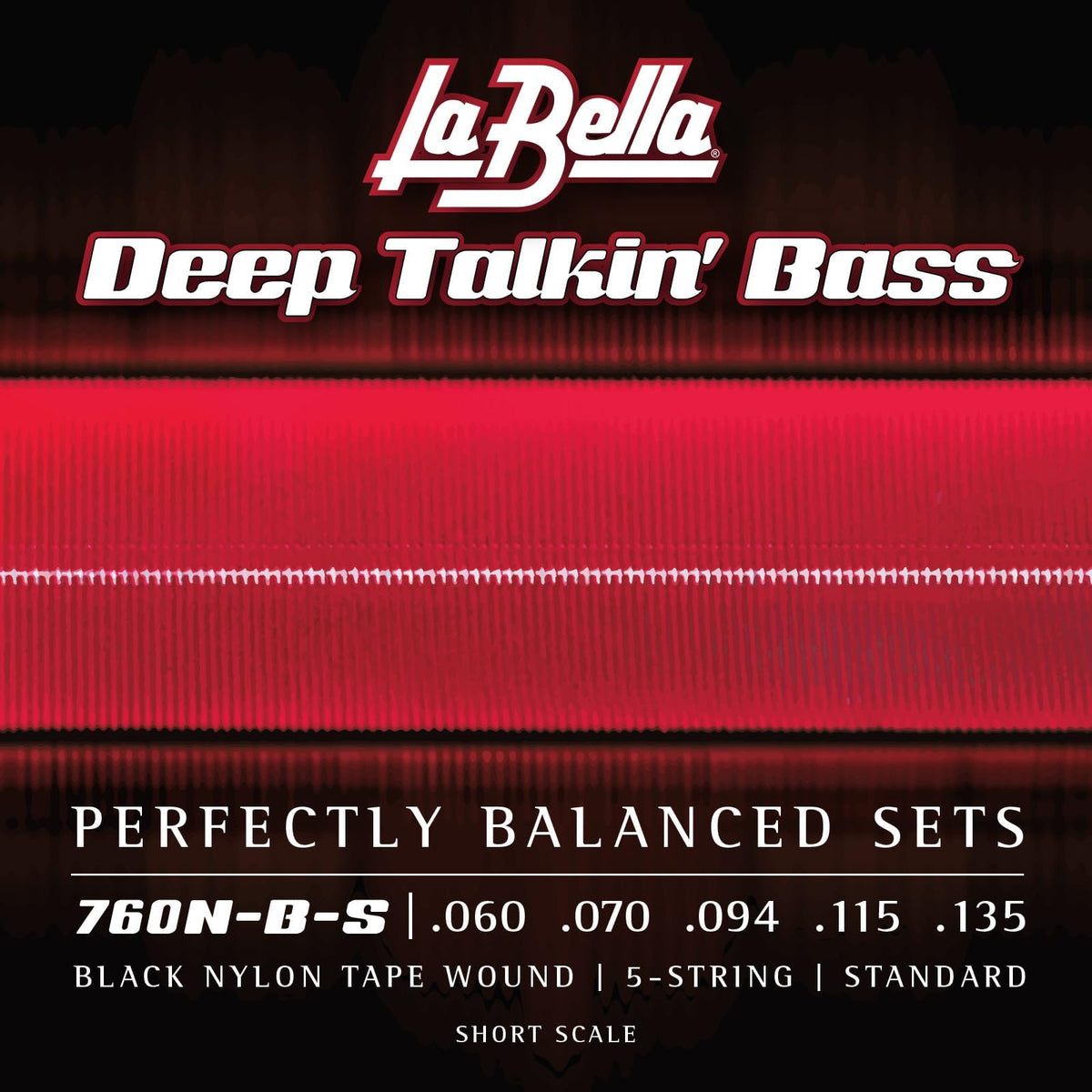 Black Nylon Tape Wound 5-String Short Scale N251254